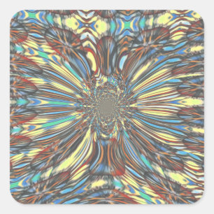 Edgy African Urban Pop Art Abstract optisch ontwer Vierkante Sticker