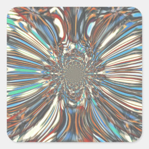 Edgy African Urban Pop Art Abstract optisch ontwer Vierkante Sticker