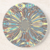 Edgy African Urban Pop Art Abstract optisch ontwer Zandsteen Onderzetter (Voorkant)