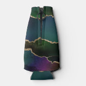 Edgy Agate | Donkere Moody Jewel Tone Blauwgroen Flesjeskoeler (Achterkant)