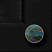 Edgy Agate | Donkere Moody Jewel Tone Mystic Blauw Keramische Knop