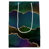 Edgy Agate | Donkere Moody Jewel Tone Mystic Blauw Medium Cadeauzakje (Achterkant)