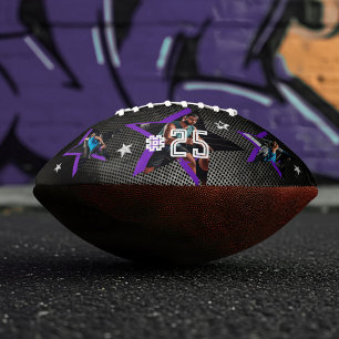 Edgy All-Star Sports Photo Star Design Keepsake American Football