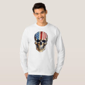 "Edgy and Bold: Skull Printed T-Shirt" man T-shirt (Voorkant volledig)