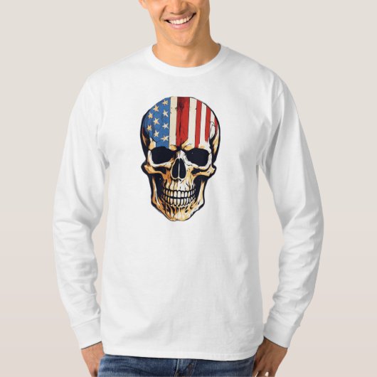 "Edgy and Bold: Skull Printed T-Shirt" man T-shirt (Voorkant)