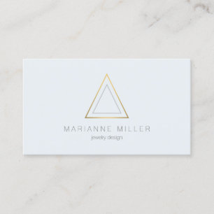 Edgy and Modern Gold Triangle Logo 2 Visitekaartje