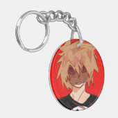 Edgy Anime Boy Grunge Aesthetic  Sleutelhanger (Voorkant Links)