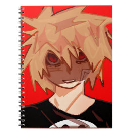 Edgy Anime Boy Grunge Aesthetic Spiral Notebook Notitieboek
