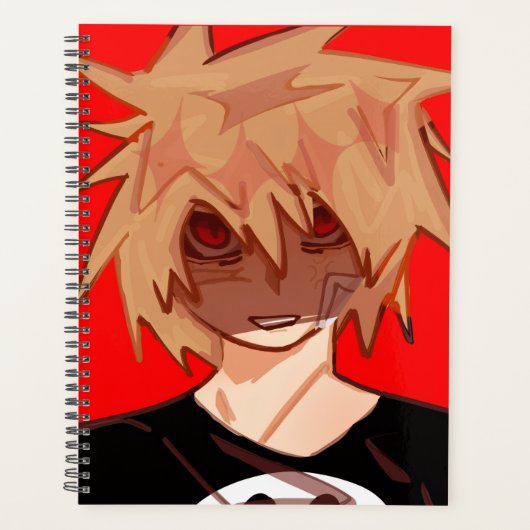 Edgy Anime Boy Grunge Aesthetic Weekly Planner (Voorkant)