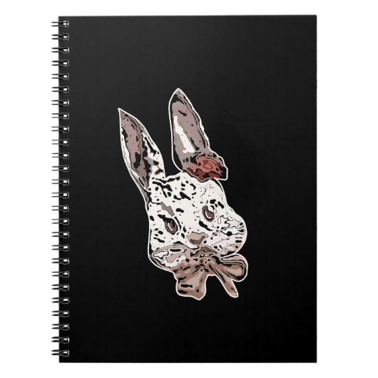 Edgy, artistic rabbit illustration - Unique art Notitieboek (Voorkant)