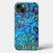 Edgy Artistic Swirls Liquid Abstract Case-Mate iPhone Case (Achterkant)