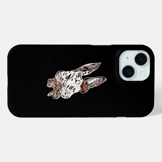Edgy, artistieke konijn illustratie - Unieke kunst Case-Mate iPhone Case (Achterkant (horizontaal))