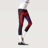 Edgy Barbed Hart Paarse Rozen Leggings 💔🌹 (Rechts)