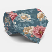 Edgy Birthday Gifts For Him Peonies Flower Stropdas (Opgerold)