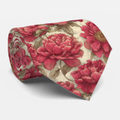 Edgy Birthday Gifts For Men Peonies Stropdas (Opgerold)