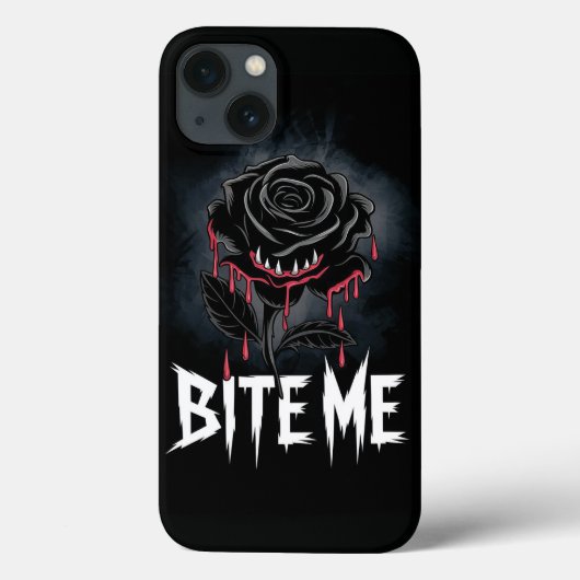 Edgy 'Bite Me' Gothic Roos Design Case-Mate iPhone Case (Achterkant)