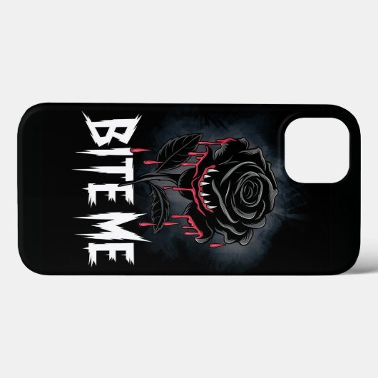 Edgy 'Bite Me' Gothic Roos Design Case-Mate iPhone Case (Achterkant (horizontaal))