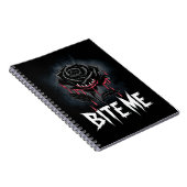 Edgy 'Bite Me' Gothic Roos Design Notitieboek (Rechterzijde)