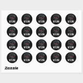 Edgy 'Bite Me' Gothic Roos Design Ronde Sticker (Vel)