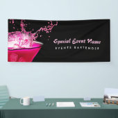 Edgy Black en Pink Splash Bartending Events Spandoek (Beurs)