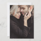 Edgy Black Typography Bewaar de datum | Foto terug Save The Date (Achterkant)