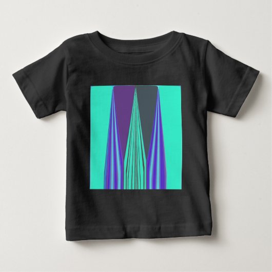 Edgy Blauw Paarse Cyaan Chevron Art Print (Voorkant)