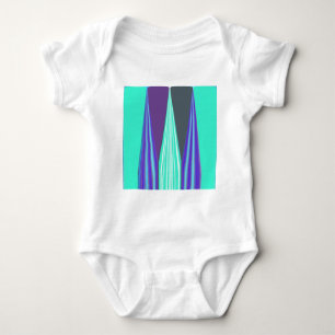 Edgy Blauw Paarse Cyaan Chevron Art Print Romper