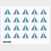 Edgy Blauw Paarse Cyaan Chevron Art Print Sticker (Vel)