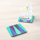 Edgy Blue art Drankjes Onderzetter (Rechterzijde)