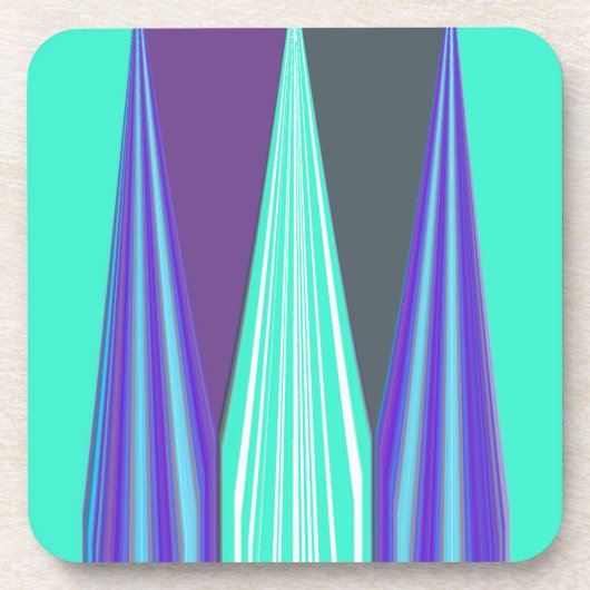 Edgy Blue art Drankjes Onderzetter (Voorkant)