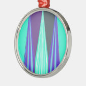 Edgy Blue art Metalen Ornament (Links)