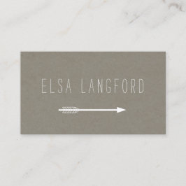Edgy Bohemian Arrow met handgeschreven tekst II Visitekaartje