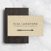 Edgy Bohemian Arrow op Tan Cardboard Visitekaartje