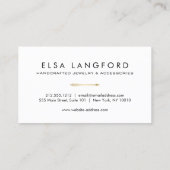 Edgy Bohemian Faux Gold Arrow Handgeschreven tekst Visitekaartje (Achterkant)