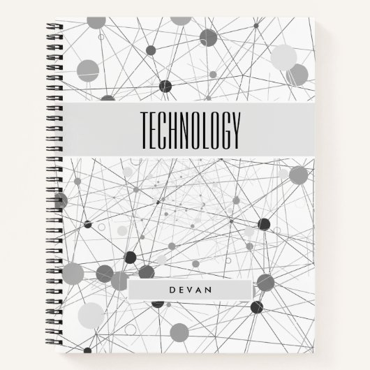 Edgy BOHO Compositie in Grijs Onderwerp Notitieboek (Voorkant)