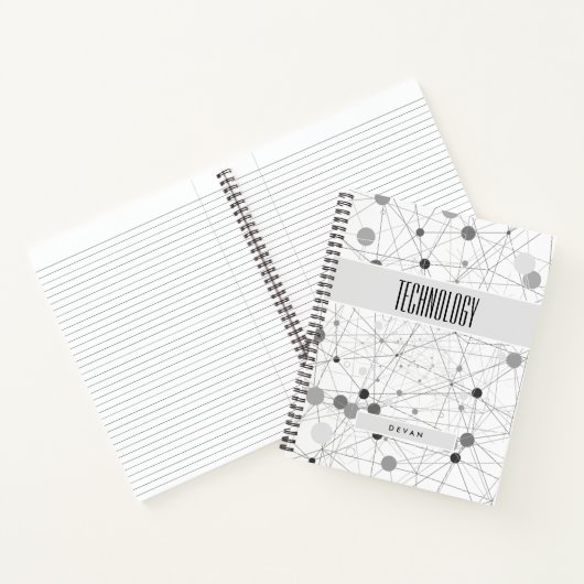 Edgy BOHO Compositie in Grijs Onderwerp Notitieboek (Binnen)