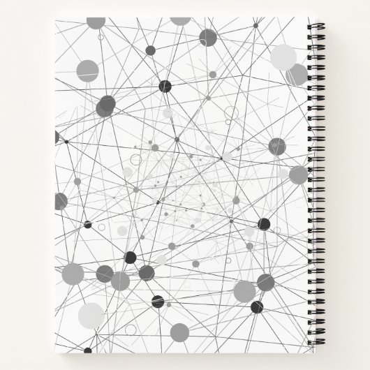 Edgy BOHO Compositie in Grijs Onderwerp Notitieboek (Achterkant)