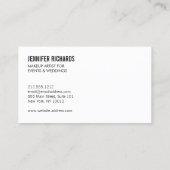 Edgy Bold Black Brushstroke voor make-up artist Visitekaartje (Achterkant)