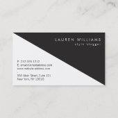 Edgy Bold Geometrische zwart/wit Visitekaartje (Achterkant)