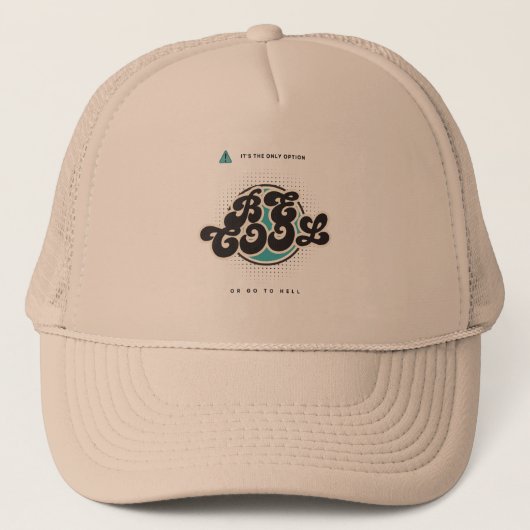 "Edgy Bold Typography - High-Impact Design" Trucker Pet (Voorkant)