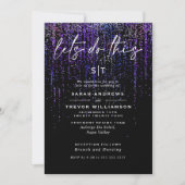 Edgy Chic Paarse Glitter Slinger Kaart (Voorkant)