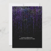 Edgy Chic Paarse Glitter Slinger Kaart (Achterkant)