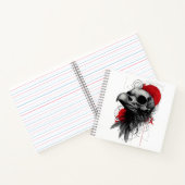 Edgy Crow Skull Gothic Grunge Street Art Notebook Notitieboek (Binnen)