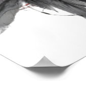 Edgy Crow Skull Gothic Grunge Street Art Poster (Hoek)