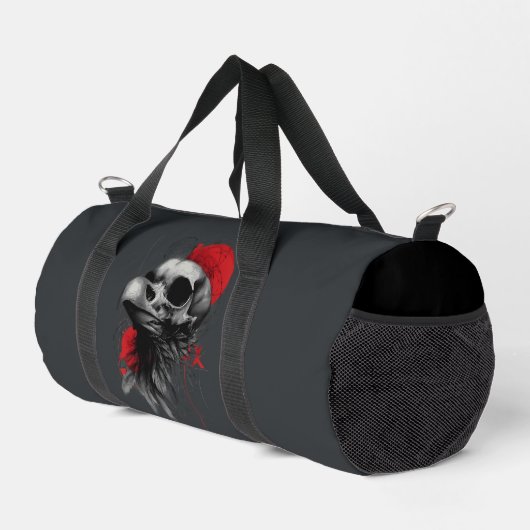Edgy Crow Skull Gothic Grunge Tactical Duffel Bag Plunjezak (Rechterhoek)