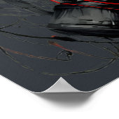 Edgy Cyberpunk Dystopian Girl Red Target Poster (Hoek)