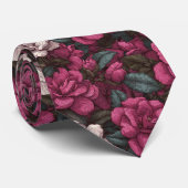 Edgy Dads Day Gifts Gardenias Floral Stropdas (Opgerold)