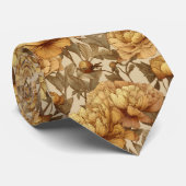 Edgy Dads Day Gifts Peonies Stropdas (Opgerold)