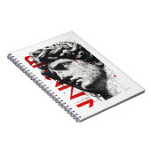 Edgy David Bust Modern Street Art Notitieboek (Rechterzijde)