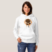 Edgy Dripping Rose Artwork Hoodie (Voorkant volledig)